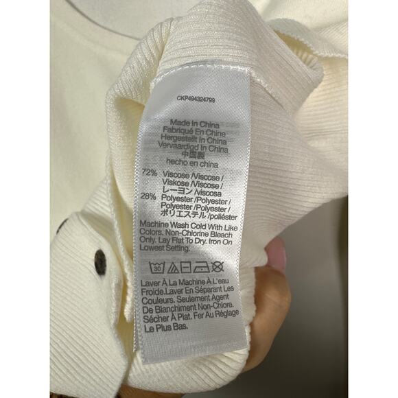 Madewell NWT Women’s Snowy Pax Signature Knit Scoopneck Cardigan size XL - Picture 4 of 7